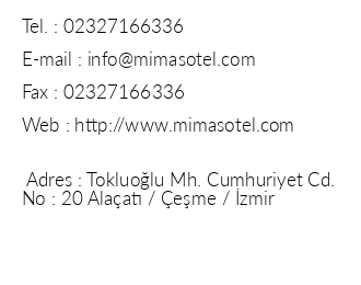 Mimas Otel iletiim bilgileri